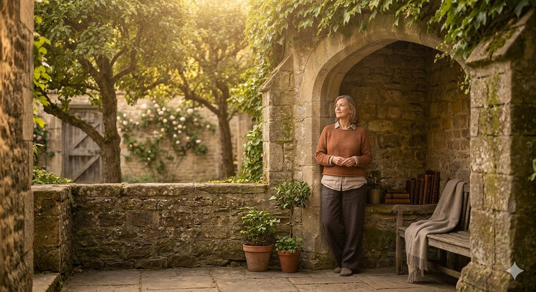 A peaceful sheltered space bathed in warm golden light, symbolizing God's protection and the shelter of the Most High