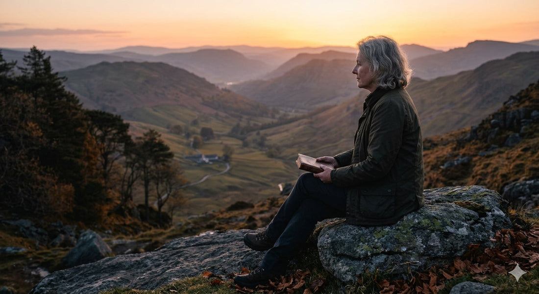 A person standing quietly in muted warm light during twilight, symbolizing honest grief and the presence of faith in pain
