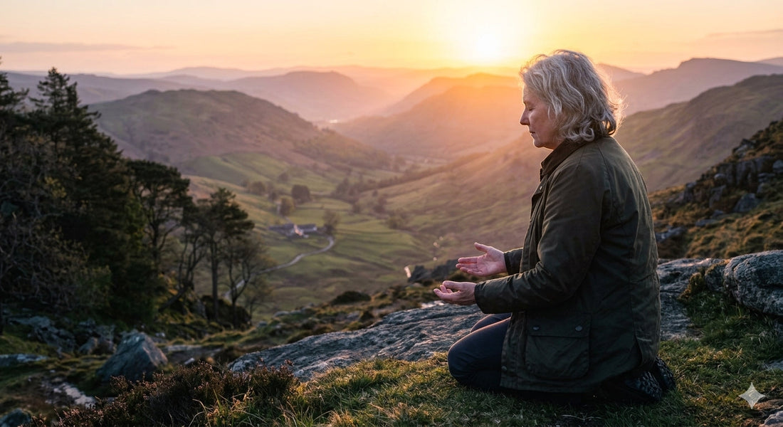 A person sitting quietly with hands open in warm light, symbolizing earnest prayer and asking God