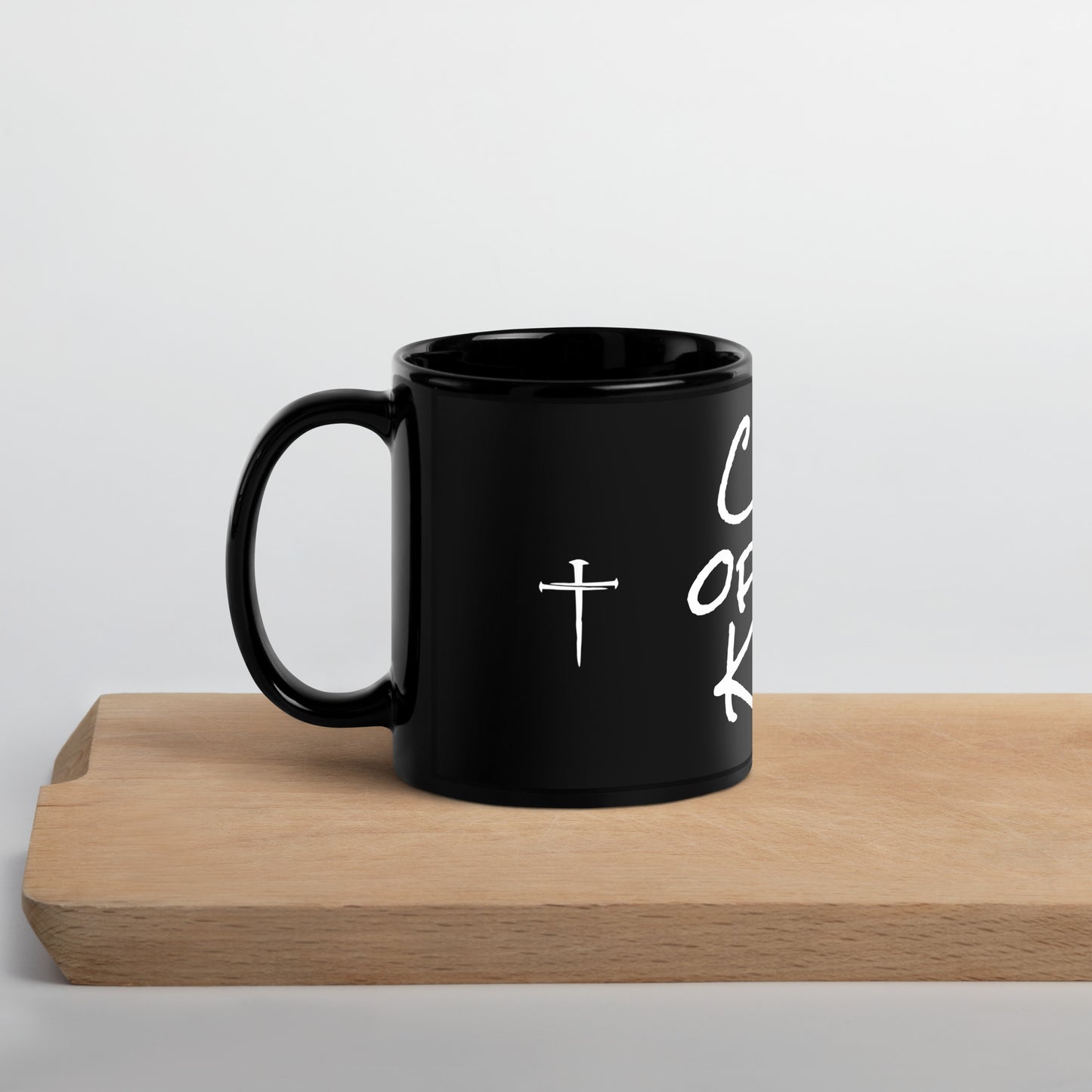 Child of the King Christian coffee mug side view black and white by Love1614