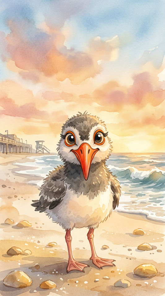 Do Everything in Love: A Story for Little Hearts book cover featuring illustrated baby oystercatcher on a beach
