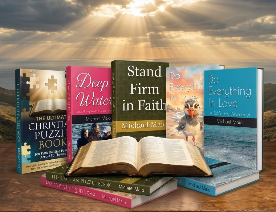 Love1614 Christian books and devotionals including Deep Water and Do Everything in Love 365-Day Devotional by Michael Maio