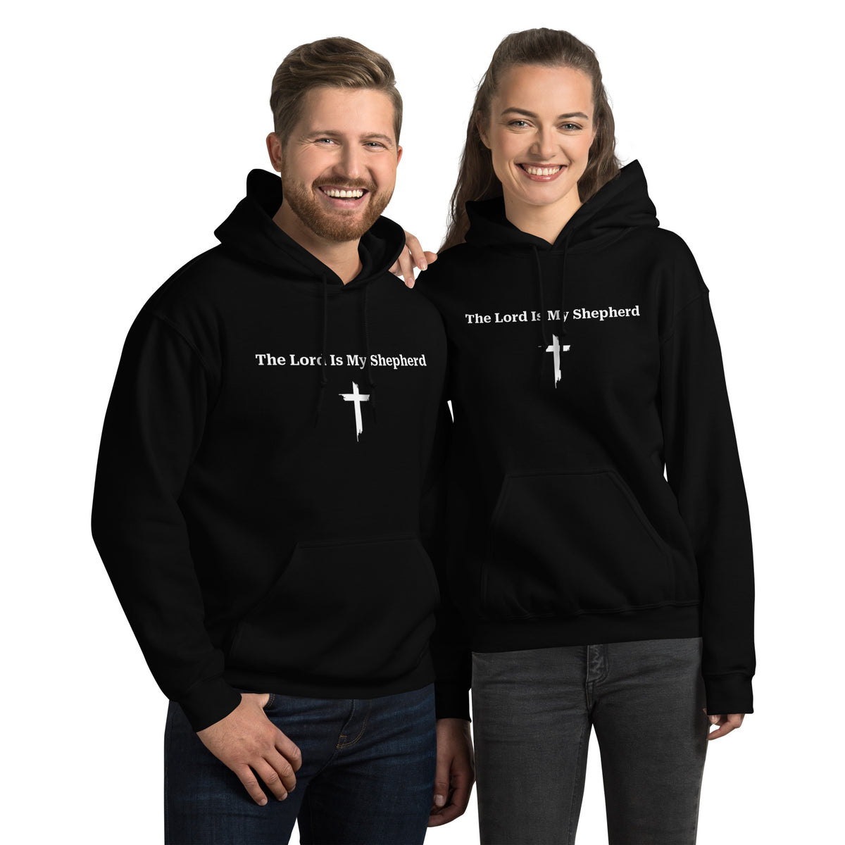 Psalm 23 hoodie front and back Christian apparel by Love1614
